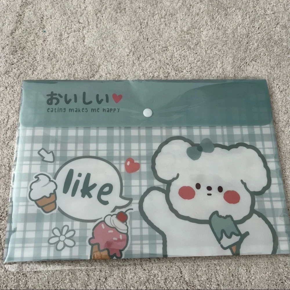 Cute Japanese Stationary Folder and Notepad